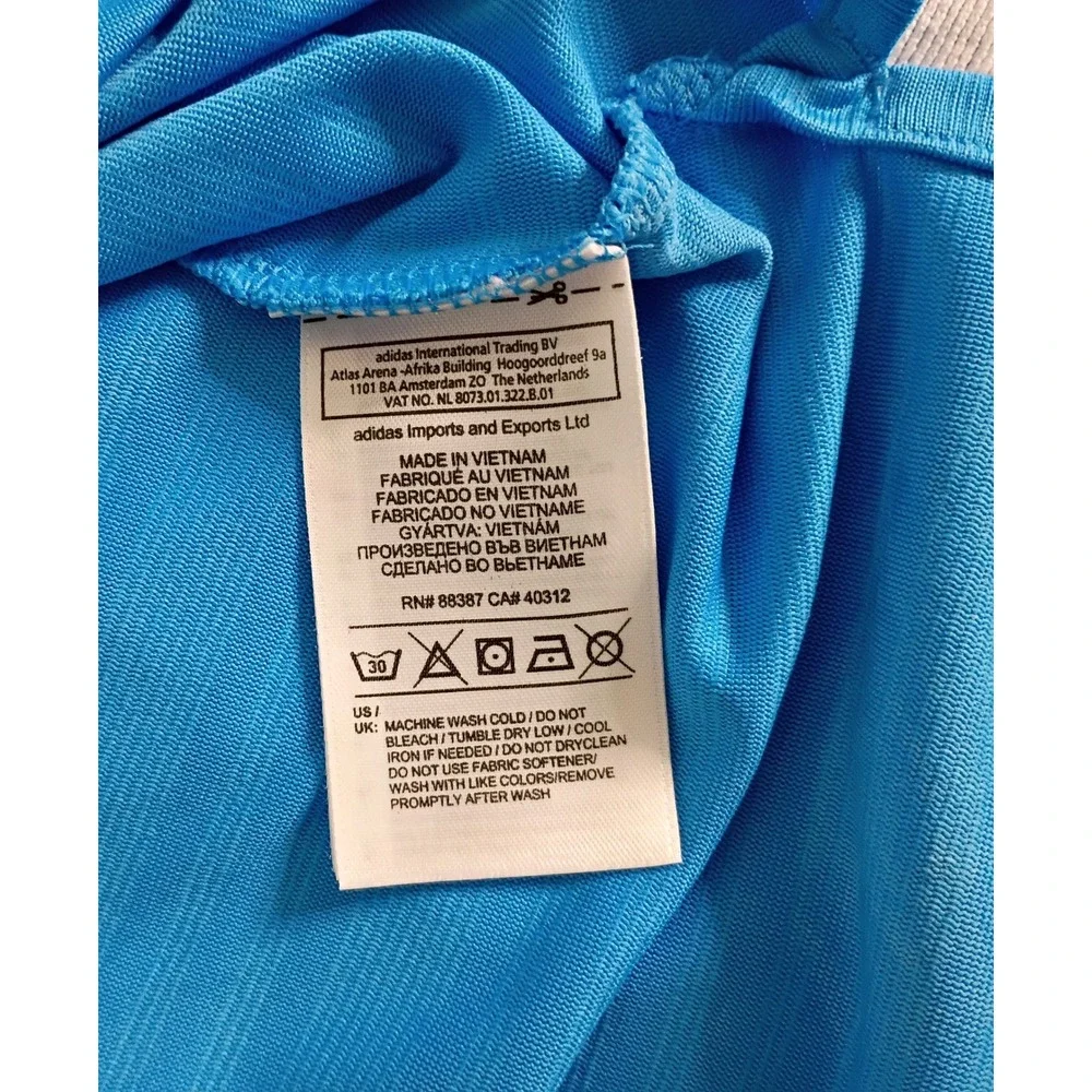 Adidas ClimaCool Mens 2XL Blue Golf Polo Shirt Golf Son Vida Mallorca Crest